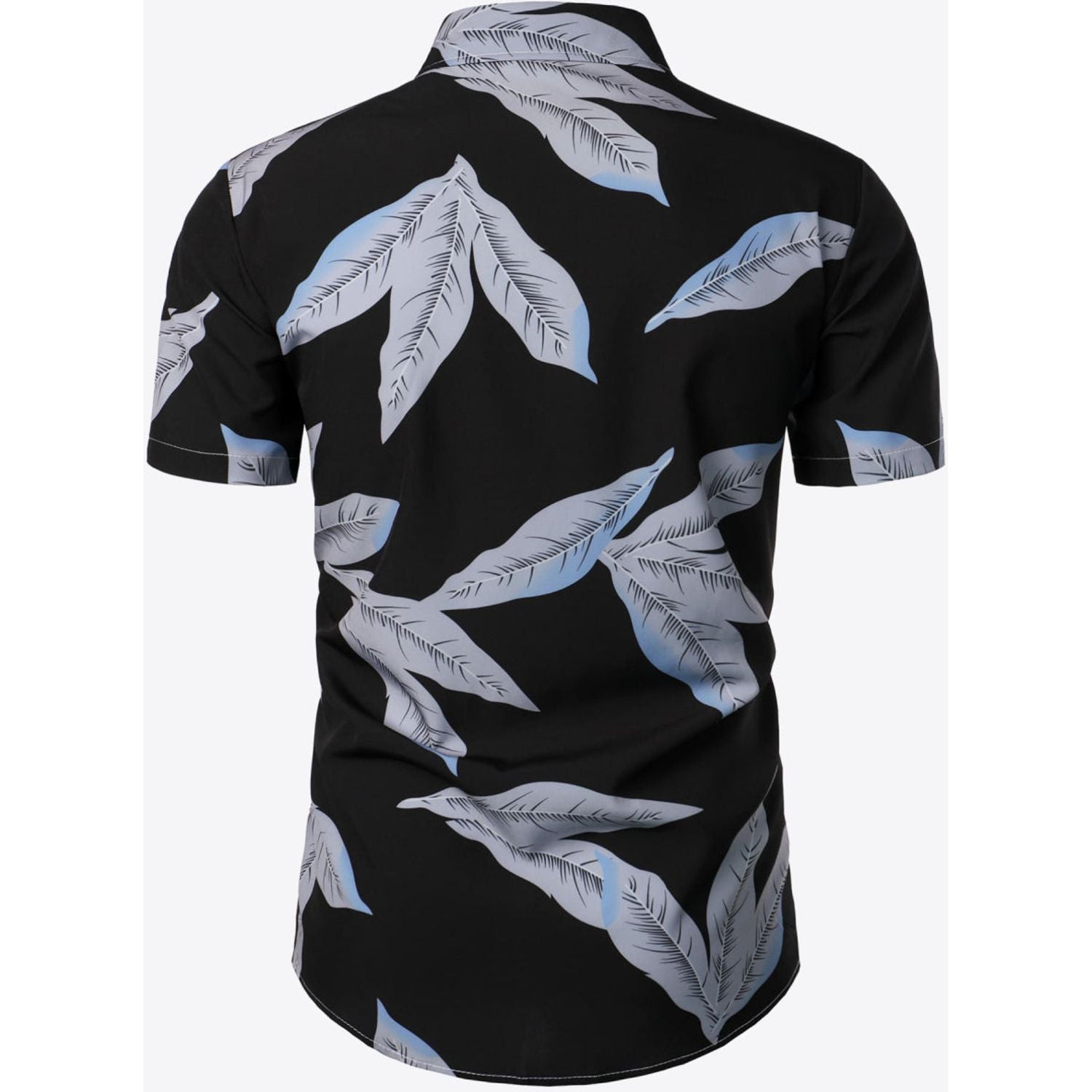 Printed Short Sleeve Collared Shirt - freezewizard